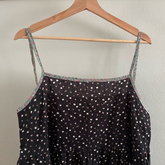ALTERED Universal Thread Black and White Ditsy Floral Midi Dress - Picture 1 of 7